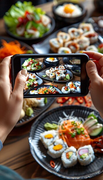 Les gens créent des contenus alimentaires à télécharger sur Internet pour les amateurs de nourriture