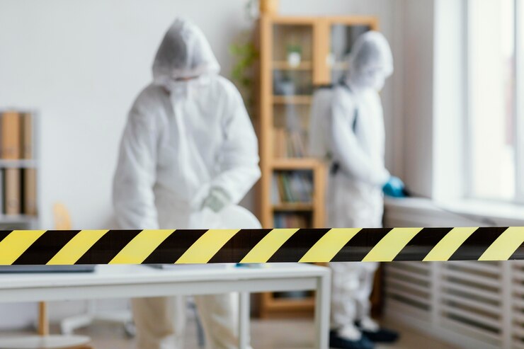 Photo gratuit les gens dans la désinfection des équipements de protection
