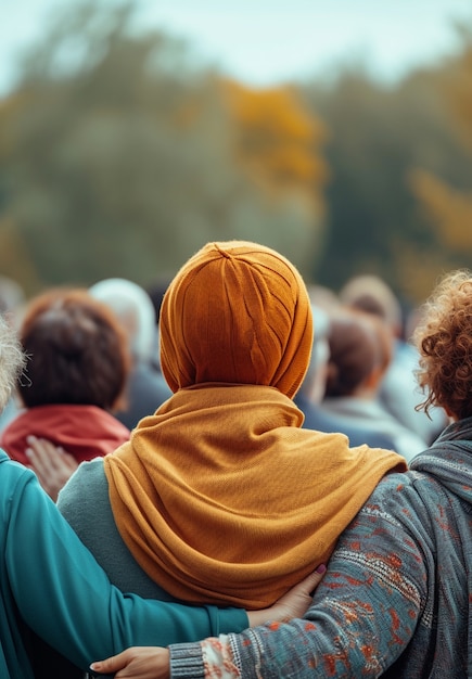 Photo gratuite des gens heureux appartenant à une communauté de soutien