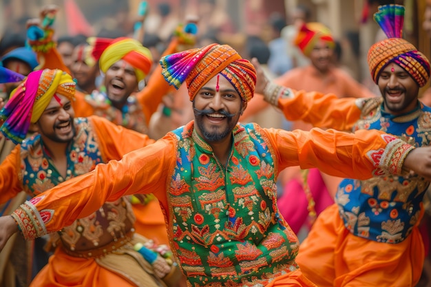 Des gens réalistes célébrant le gudi padwa.