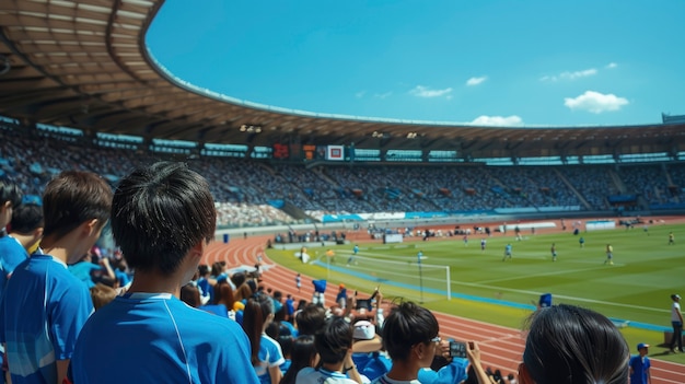 Photo gratuite les gens sur le stade de football