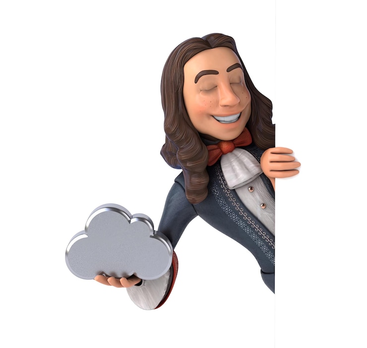 Photo gratuit un gentleman baroque de dessin animé 3d amusant