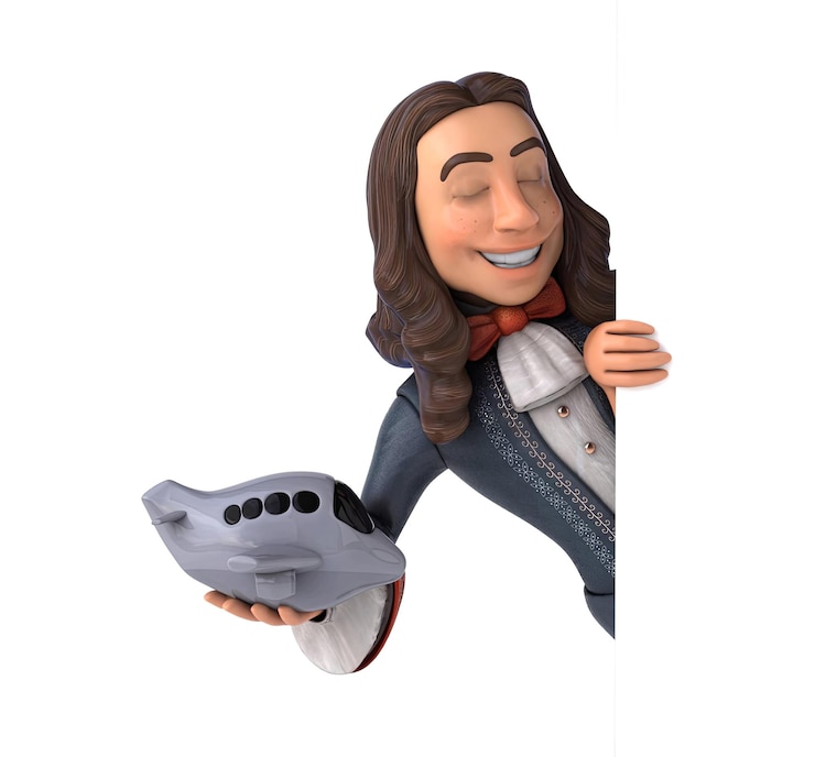 Photo gratuit un gentleman baroque de dessin animé 3d amusant