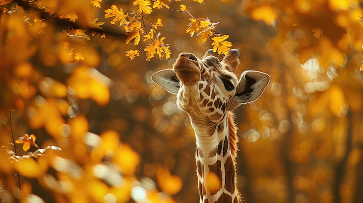 Photo gratuit la girafe dans la nature