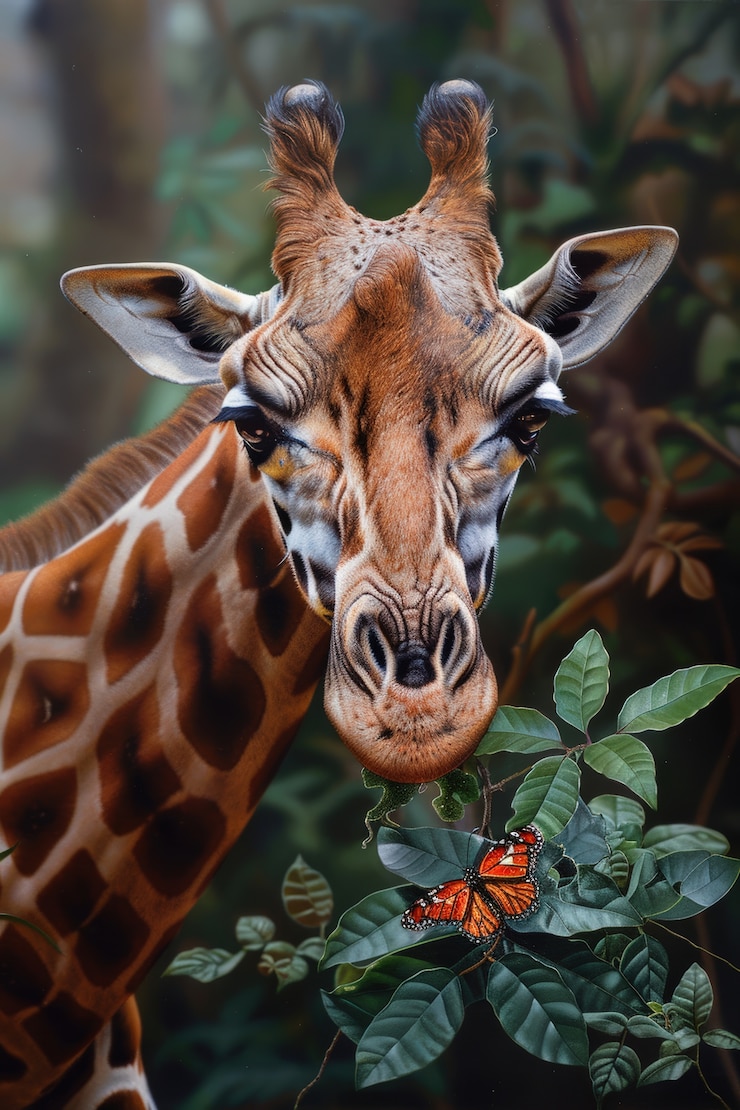 Photo gratuit la girafe dans la nature
