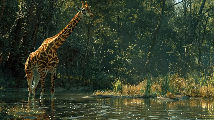 Photo gratuit la girafe dans la nature