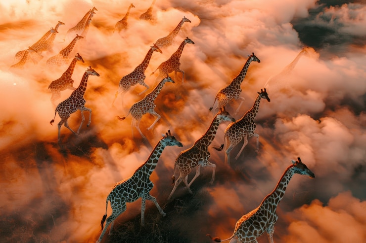 Photo gratuit la girafe dans la nature