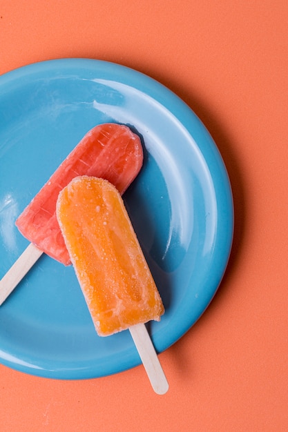 Glace popsicle maison différentes saveurs