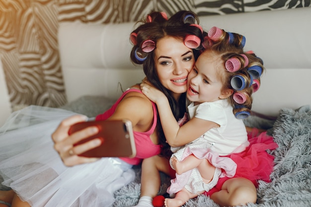 glamour mère avec fille