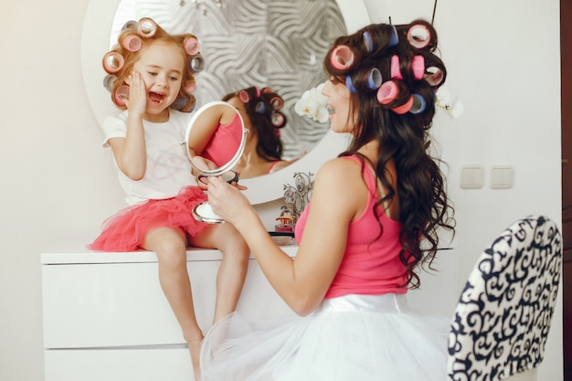 glamour mère avec fille