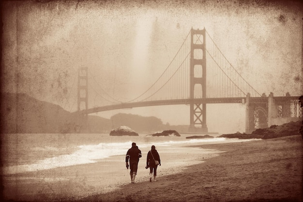 Golden Gate Bridge à San Francisco à Baker Beach.