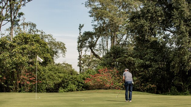 Golfeur professionnel. Bali. Indonésie.