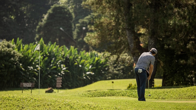 Golfeur professionnel. Bali. Indonésie.