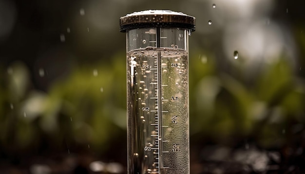 Photo gratuite une goutte de pluie verte fraîche sur une feuille capture l'essence estivale générée par l'ia