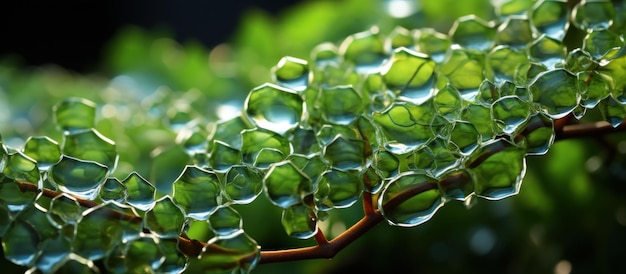 Photo gratuite gouttes d'eau sur les feuilles vertes gros plan nature fond