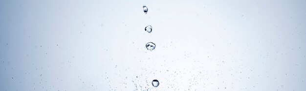 Gouttes d'eau sur fond blanc