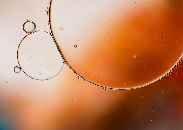 Gouttes D'huile Dans L'image Abstraite Motif Psychédélique De L'eau