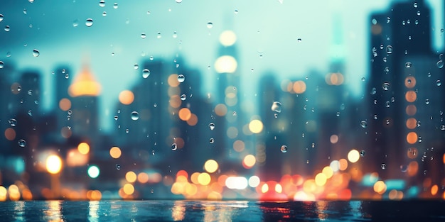 Photo gratuite les gouttes de pluie brouillent la vue à travers une fenêtre un jour sombre