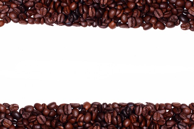 Grains de café avec fond