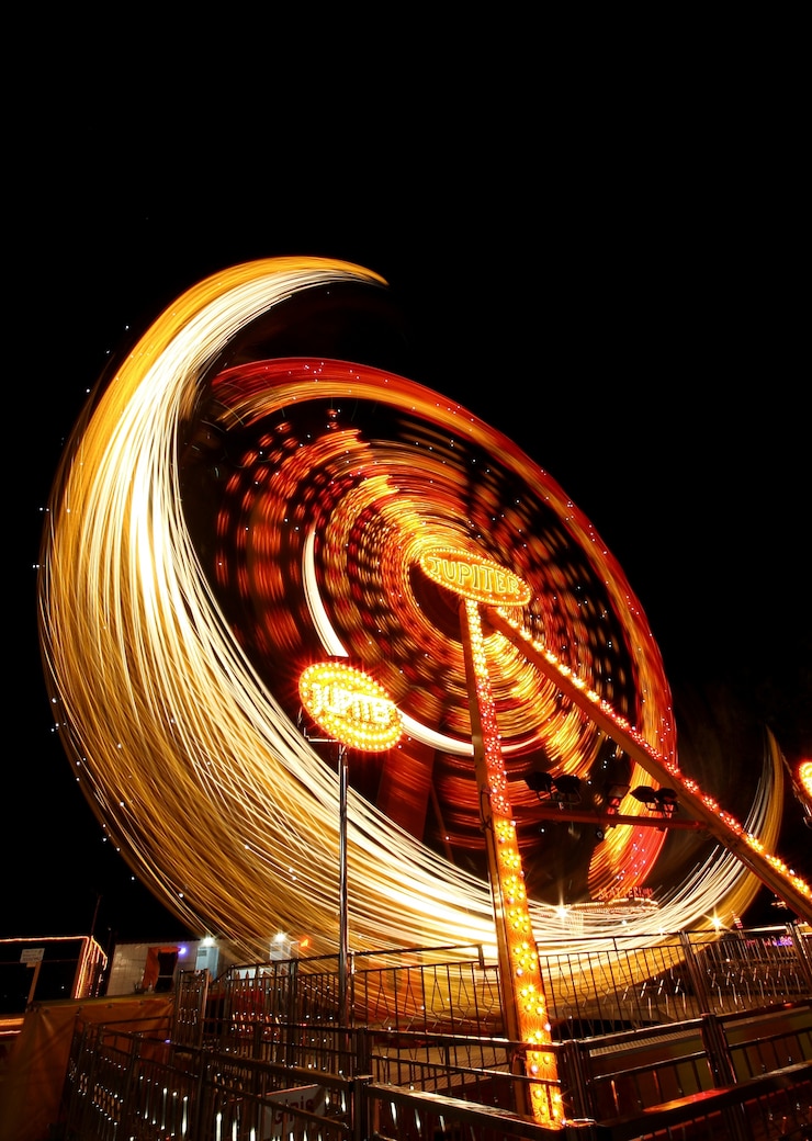Photo gratuit grande roue illuminée