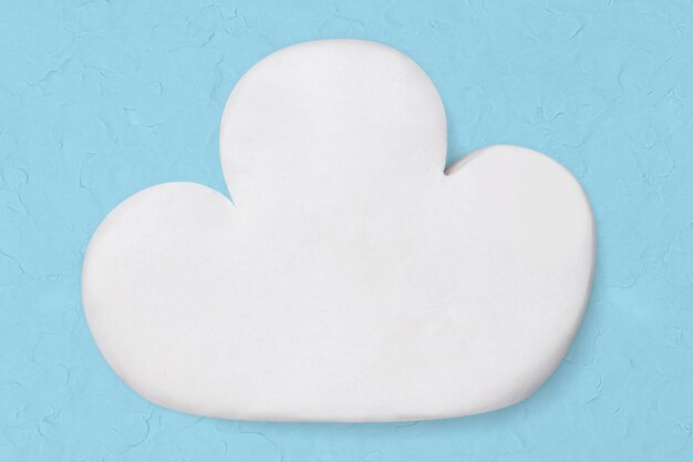 Graphique d'art créatif fait main mignon d'artisanat d'argile de nuage blanc