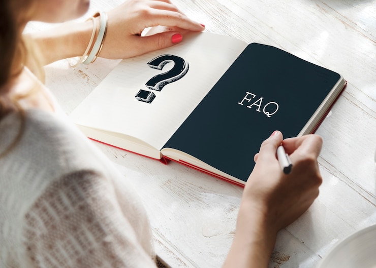 Photo gratuit graphique du service d'assistance d'informations sur les requêtes de point d'interrogation
