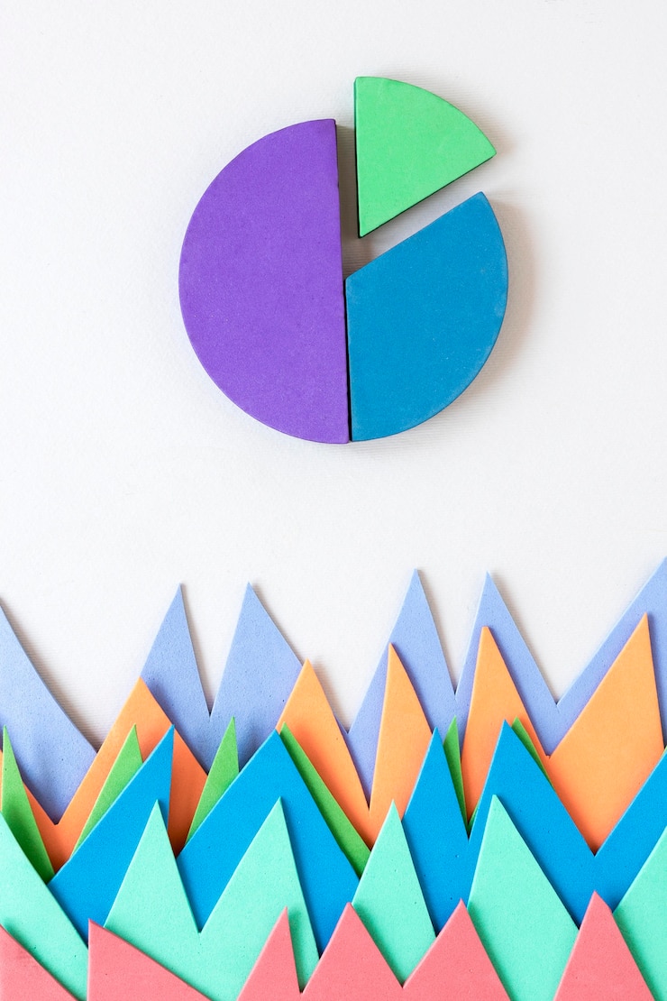 Photo gratuit graphique avec économie