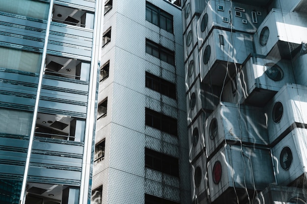 Photo gratuite gratte-ciel modernes dans le quartier des affaires du japon