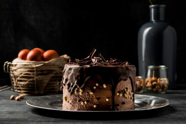 Gros gâteau au chocolat