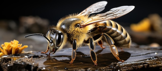 Photo gratuite gros plan des abeilles