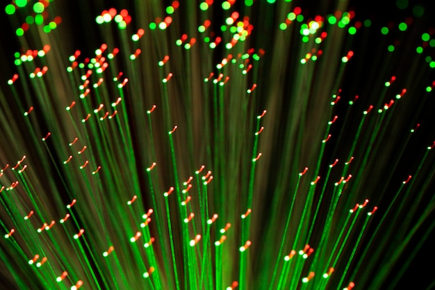 Photo gratuite gros plan sur de beaux détails de fibre optique