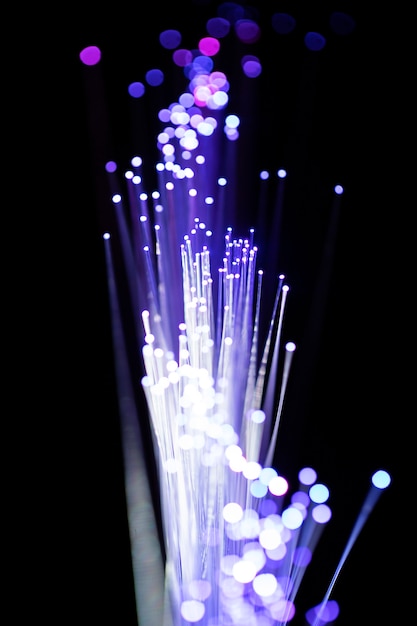 Photo gratuite gros plan sur de beaux détails de fibre optique