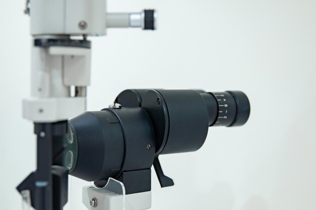Gros plan biomicroscope, appareil optique, test de vision