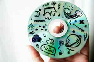 Photo gratuite gros plan de cd de musique