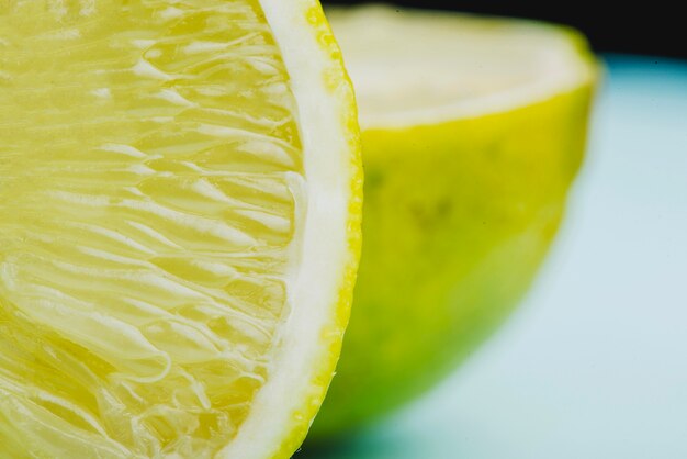Gros plan de citron juteux