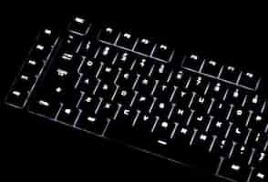 Photo gratuite gros plan d'un clavier d'ordinateur noir