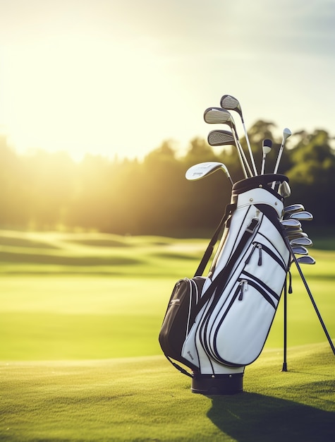 Photo gratuite gros plan sur les clubs de golf