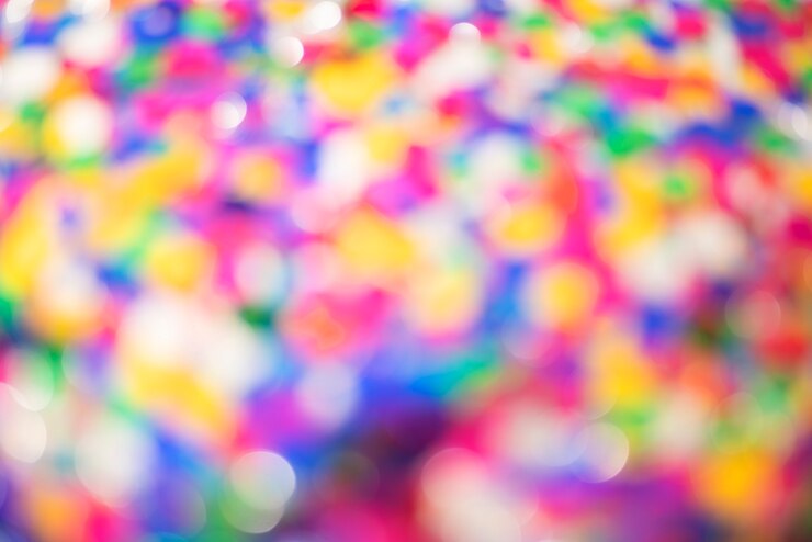 Photo gratuit gros plan sur des confettis, des étincelles et des paillettes