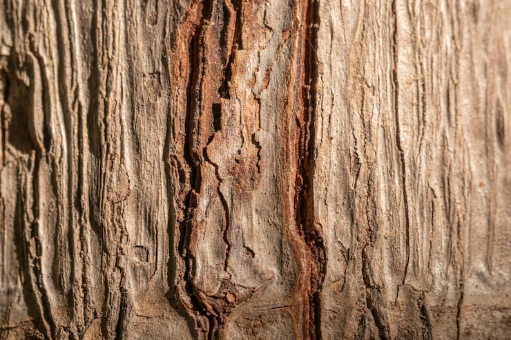 Photo gratuit gros plan de coquille d'arbre fond organique