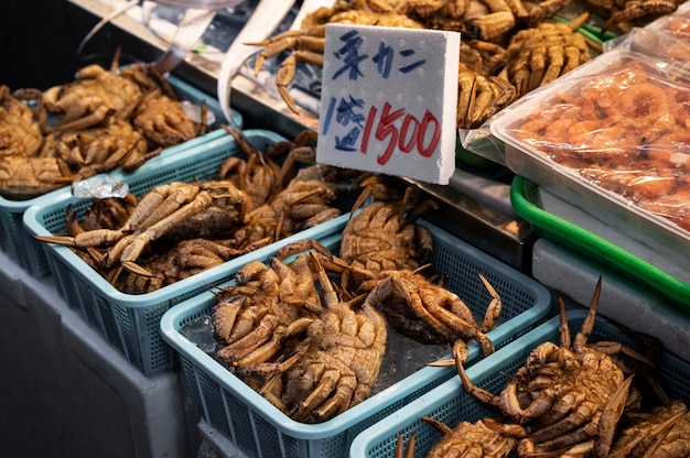 Gros plan sur la cuisine de rue japonaise