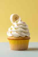 Photo gratuite gros plan sur un cupcake à la banane