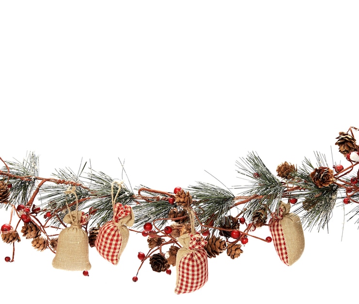 Photo gratuit gros plan d'une décoration de noël sur fond blanc
