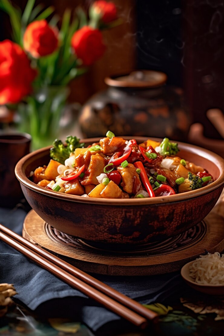 Photo gratuit gros plan sur une délicieuse cuisine asiatique