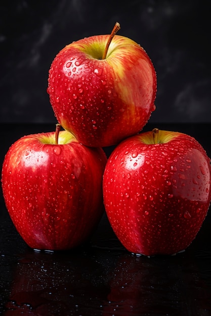 Photo gratuite gros plan sur de délicieuses pommes