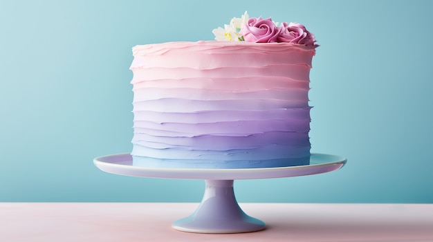 Photo gratuite gros plan sur un délicieux gâteau d'anniversaire