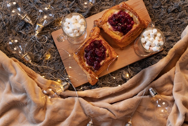 Gros plan sur de délicieux plats à la maison