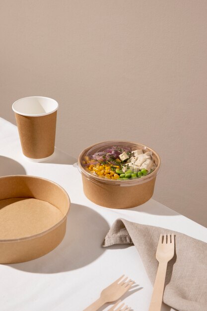 Gros plan sur un délicieux repas végétalien riche en protéines