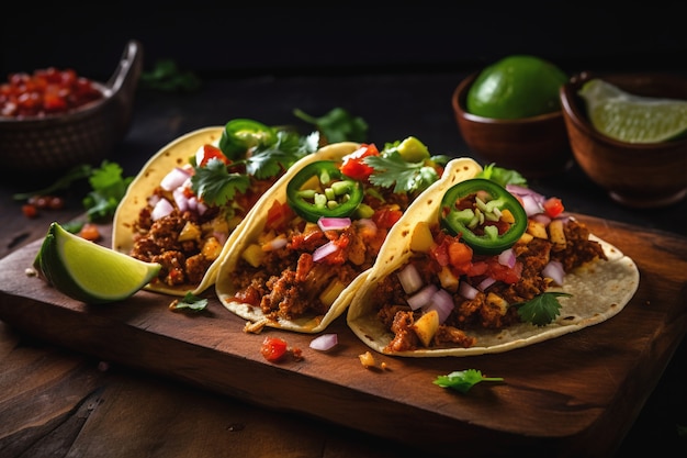 Photo gratuite gros plan sur de délicieux tacos