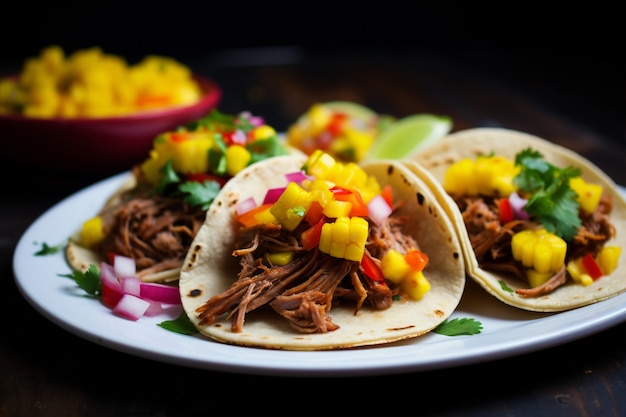 Photo gratuite gros plan sur de délicieux tacos
