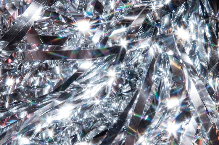 Photo gratuit gros plan sur le détail de la décoration scintillante